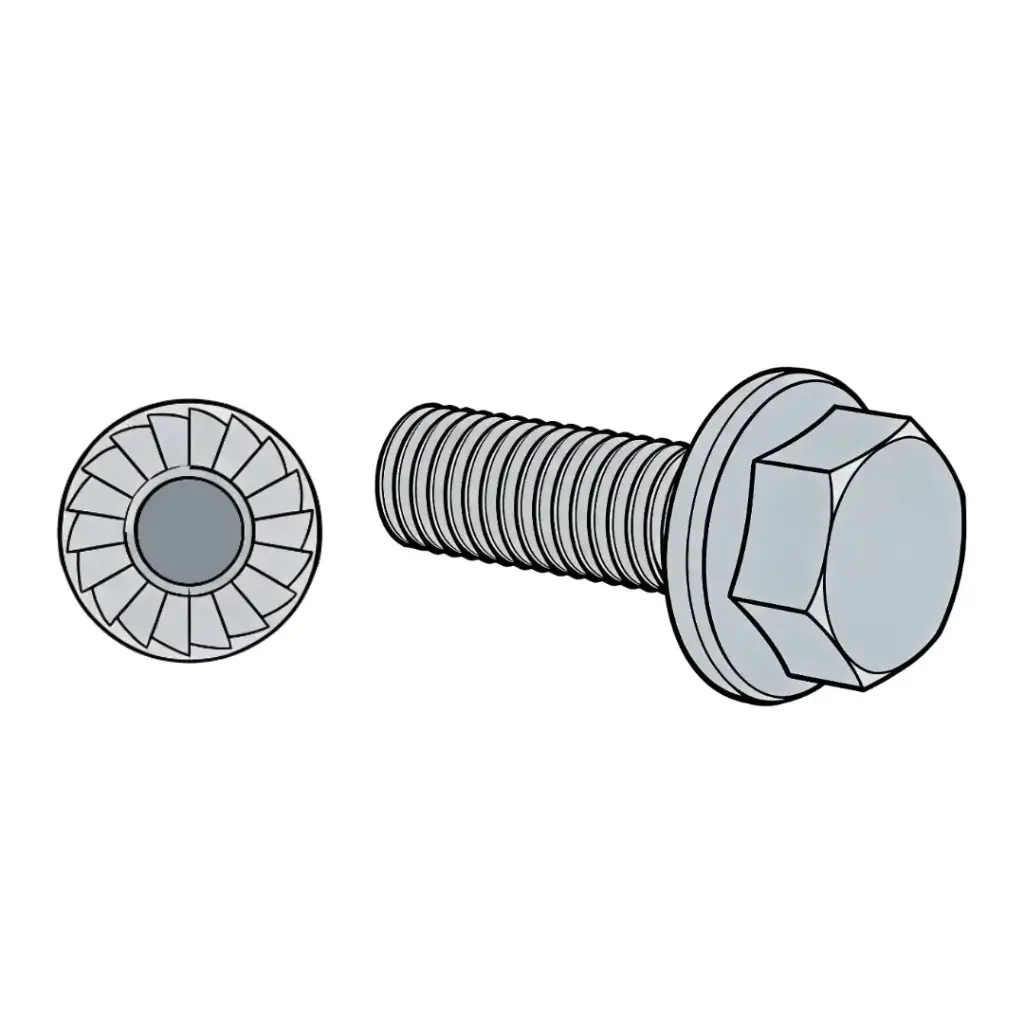 5/16"-18 X 5/8" Hex HD Serrated Flanged Bolt Stainless Steel