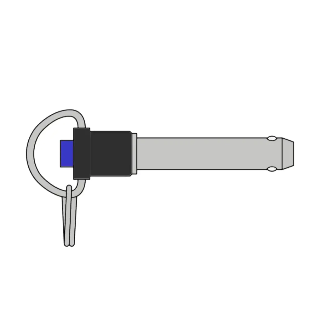 1/4" X 4" (Usable Length) Ring-Handle Locking Quick-Release Pin 4130 Steel