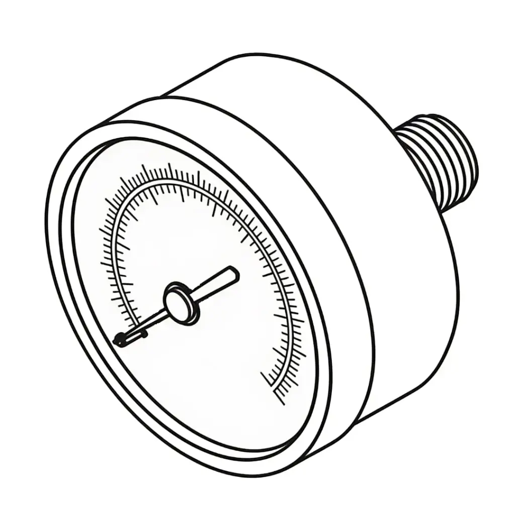 2-1/2" Stainless Pressure Gauge Liquid Filled 5,000psi 1/4" NPT Rear Mount