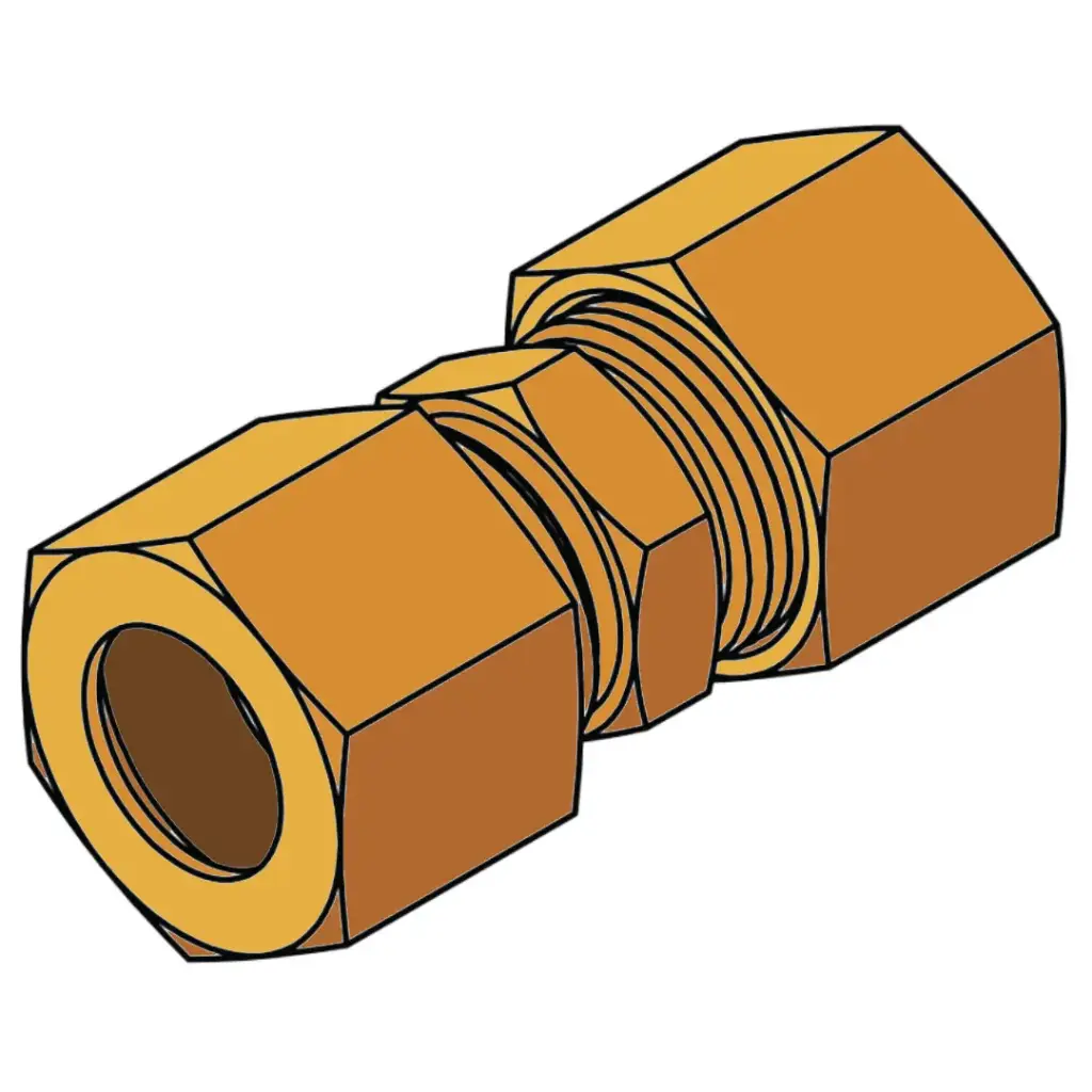 1/8" Compression Union NON-D.O.T. Brass