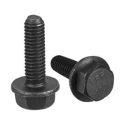 M8-1.25 X 16mm JIS Flange Bolt Class 10.9 Black Zinc