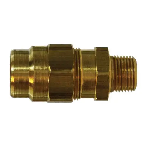 1/2" ID X 3/8" NPT Air Brake Hose Connector Assembly W/O SPRING [D.O.T.] Brass