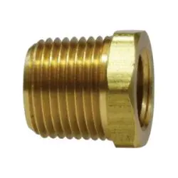 1" X 1/4" NPT Hex Bushing Brass