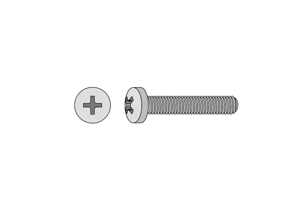 #10-32 X 1/4" Pan HD Phil M/S Stainless Steel