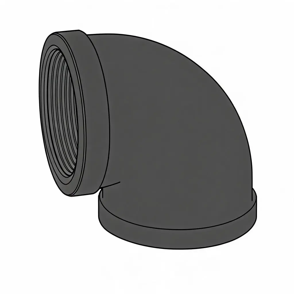 2" NPT 90° Elbow Sch.40 Plain