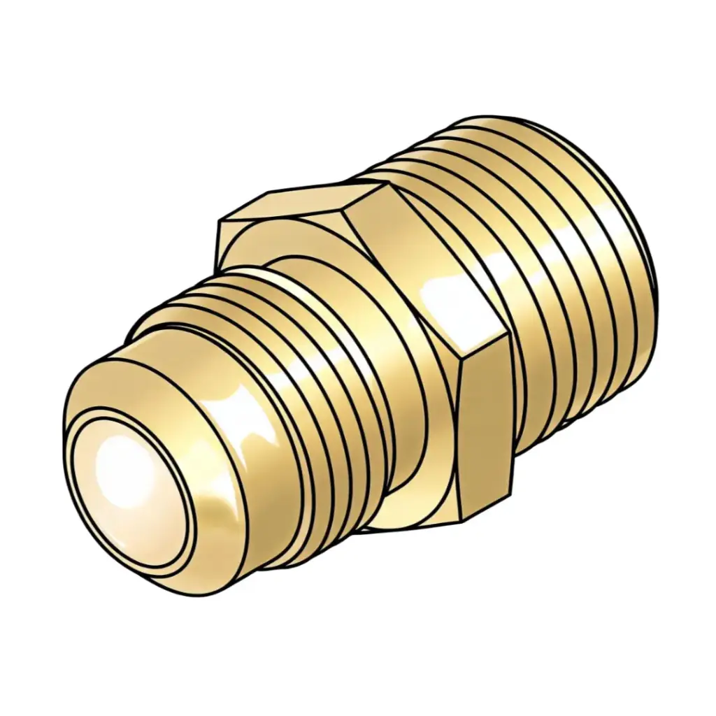 -4 X 3/8" SAE 45° Flare to NPT Straight Connector Fitting Brass
