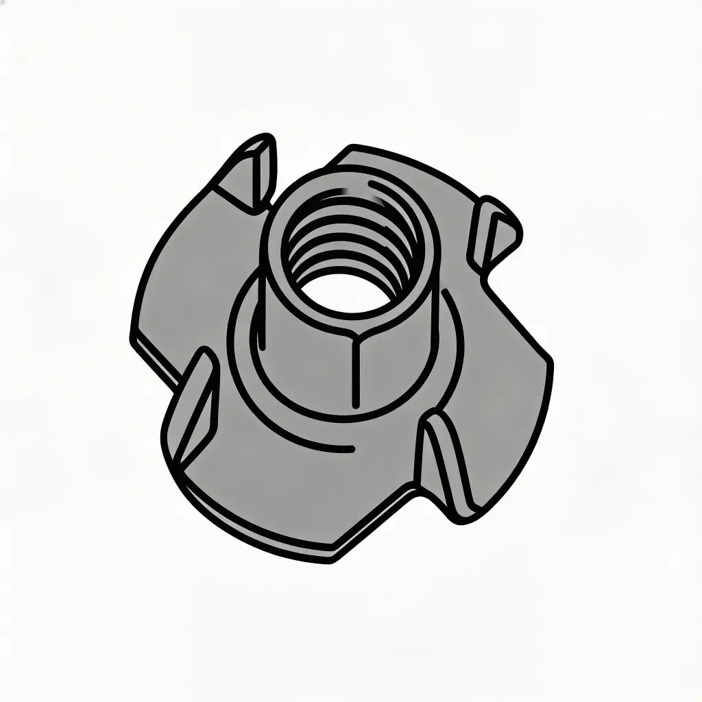 1/4"-20 Prong Tee Nut ZP