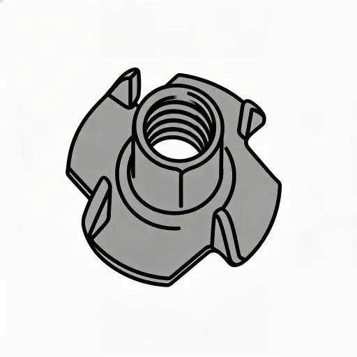 [25CNPTZP] 1/4"-20 Prong Tee Nut ZP