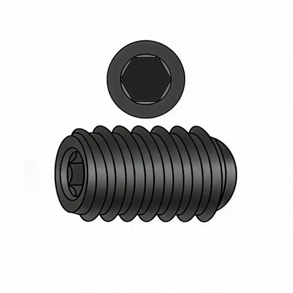 1/4"-28 X 3/4" Socket Setscrew Cup Point Alloy Plain