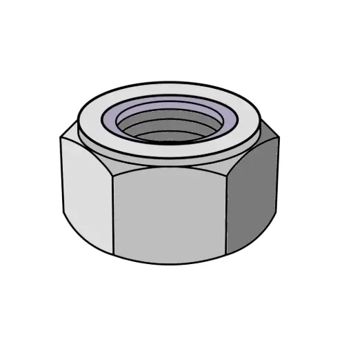[25FNNEZP] 1/4"-28 NF Nylock Nut ZP
