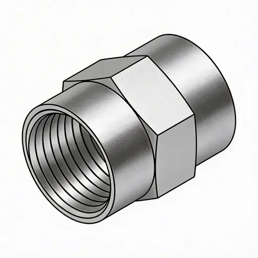 [25NPTCZP] 1/4" NPT Coupler Steel ZP