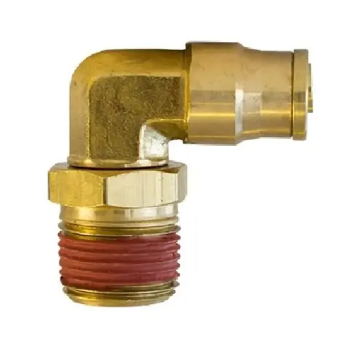 [269PCS6X4] 3/8" PTC X 1/4" NPT 90° Male Swivel Elbow Brass (DOT)
