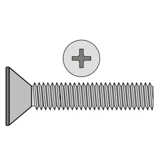 [31F125MXFZP] 5/16"-24 X 1-1/4" NF Flat HD Phil M/S ZP