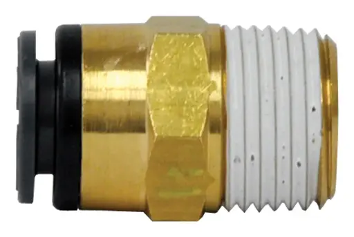 [368PC6X6] 3/8" X 3/8" Composite PTC to Brass Male NPT Connector (DOT)