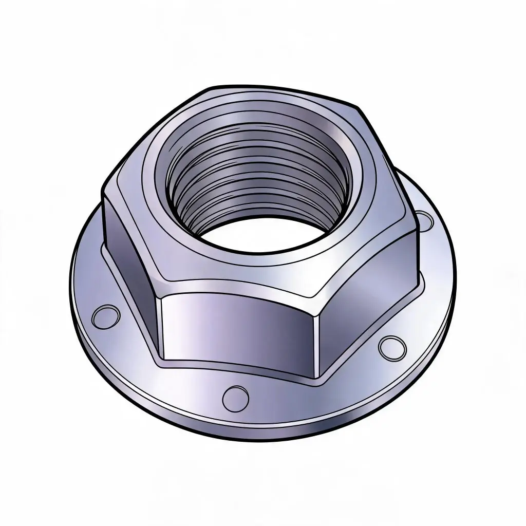 3/8"-24 NF Hex Flange Frame Lock Nut Gr.G ZP