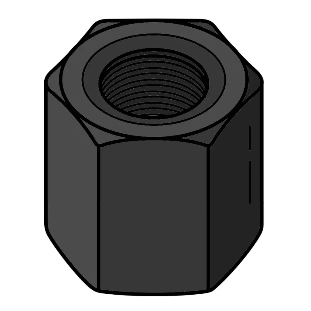 3/8"-24 NF Hex High Nut GR.8 Plain