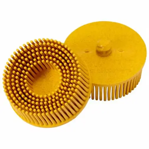 [3M-18732] 2" Yellow Roloc Bristle Cup Brush Grade 80 (3M)
