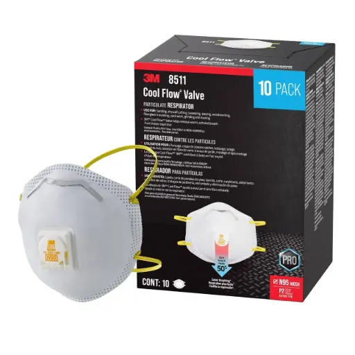 [3M-8511] 10Pk N95 Valved Particulate Respirator (3M)