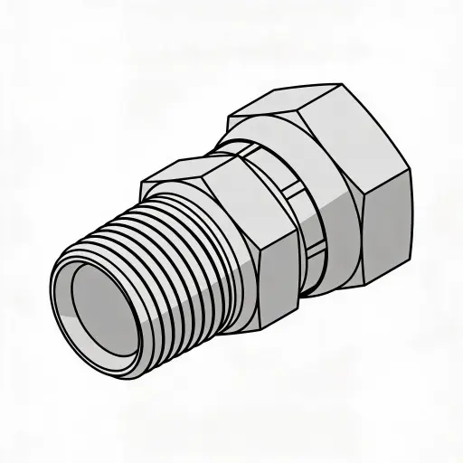 [42-8-12] 1/2" X 3/4" Male NPT to Female NPSM Swivel Steel