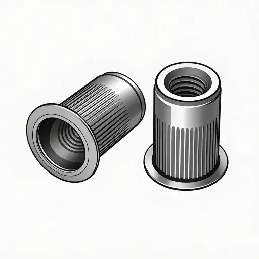 [4CNRIVETAL] #4-40 Flange Rivet Nut Aluminum