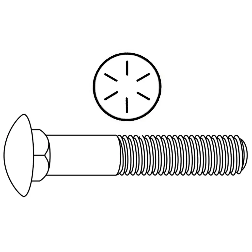 1/2"-13 X 1-1/2" Carriage Bolt GR.8 YZ