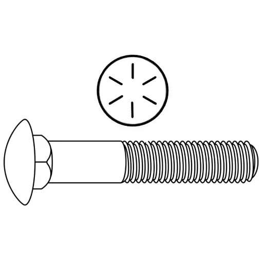 [50C150BCAR8YZ] 1/2"-13 X 1-1/2" Carriage Bolt GR.8 YZ