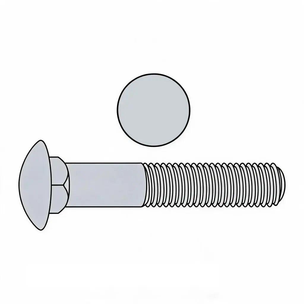 1/2"-13 X 6" Carriage Bolt A307 ZP