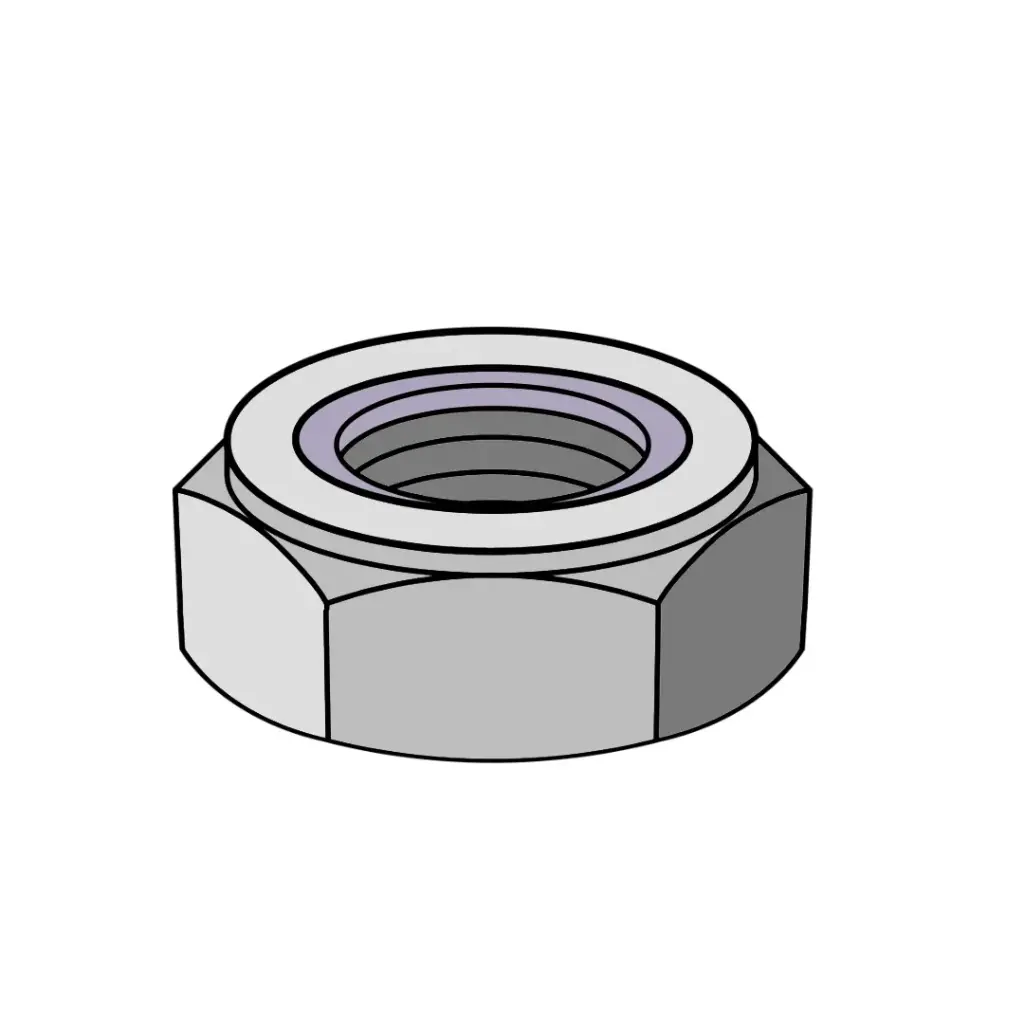 1/2"-20 NF Nylock Jam Nut ZP