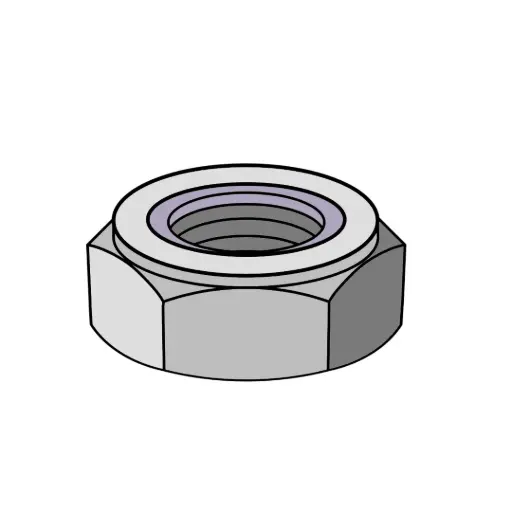 [50FNJNEZP] 1/2"-20 NF Nylock Jam Nut ZP