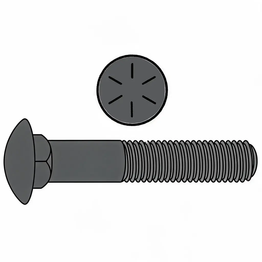 5/8"-11 X 4" Carriage/Shaker Screen Bolt GR.8 Plain