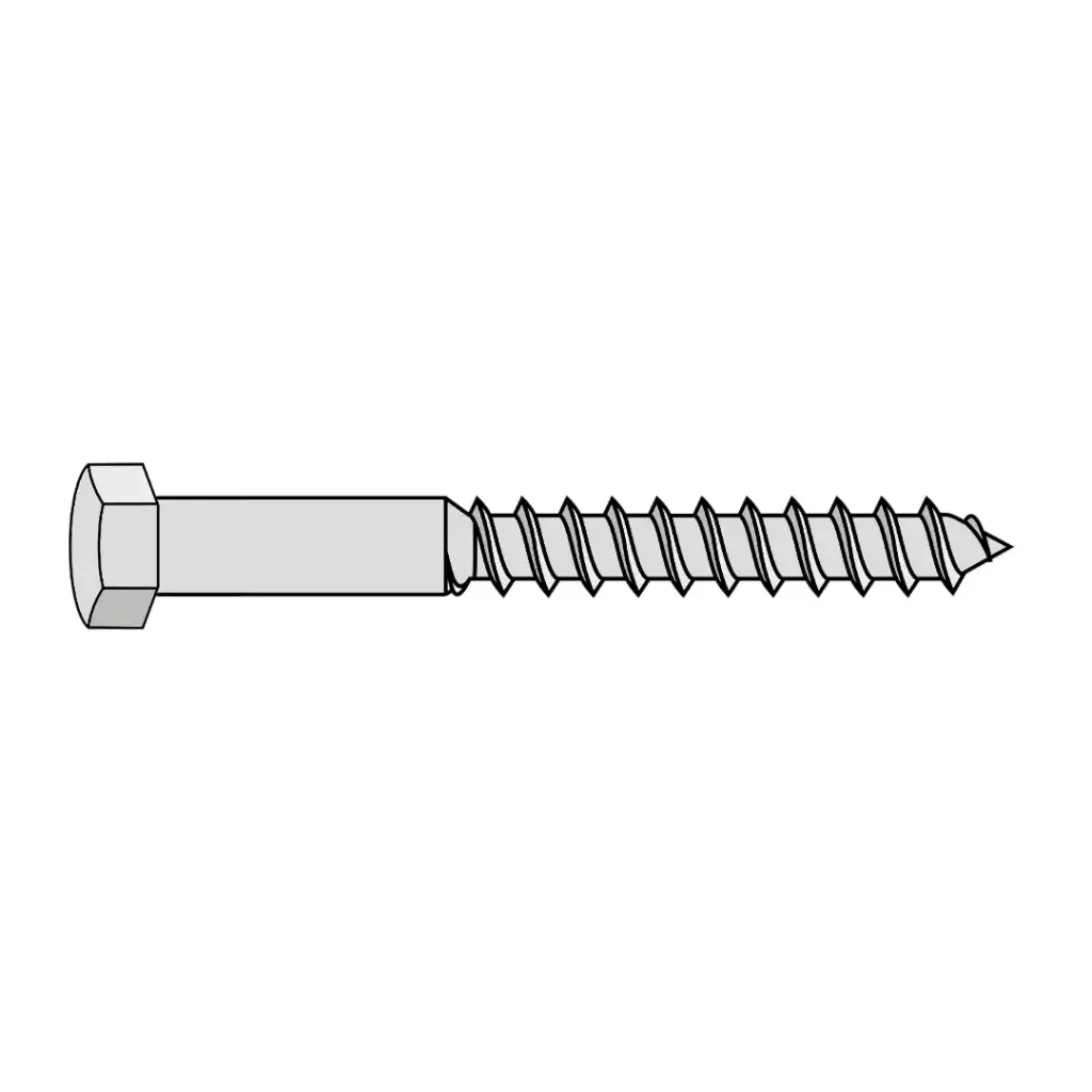 5/8" X 5" Hex Lagscrew ZP