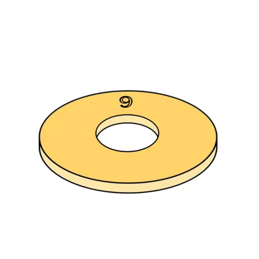 [62NWUS9YZ] 5/8" Flat Washer USS GR.9 YZ