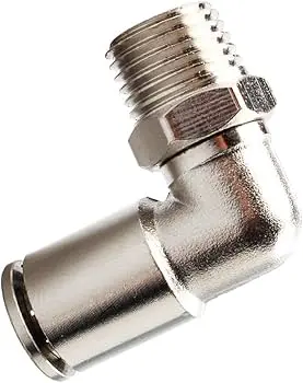 [69PCS2X4] 1/8" X 1/4" PTC to NPT 90° Male Swivel Elbow Nickel Plated Brass (Non-D.O.T.)