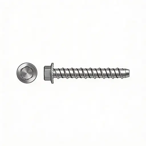 [75D400TITENAZP] 3/4" X 4" Heavy Duty Concrete Screw Anchor ZP [similar to TITEN/Sup-R-Bolt/Tapking]