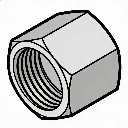 [820-24] -24 Cap Nut 37° JIC Flare Steel