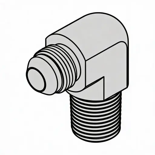 [822-4-8] -04 X 1/2" Male JIC to Male NPT 90° Steel