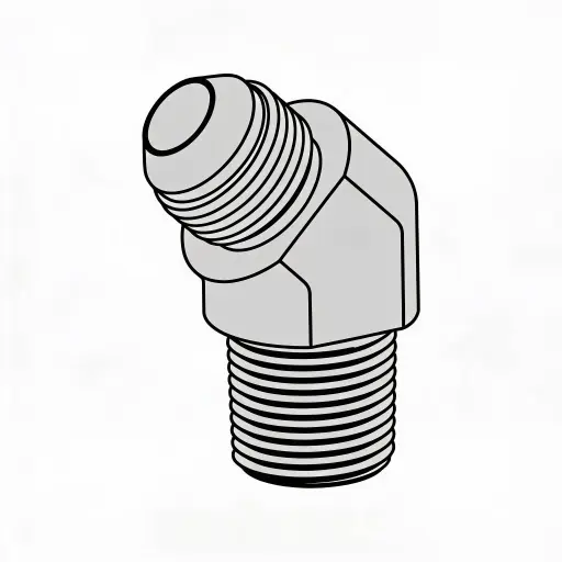 [823-12-12] 3/4" X 3/4" Male JIC to Male NPT 45° Steel