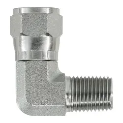[874-8-6] -08 X 3/8" Female JIC Swivel to Male NPT 90° Steel