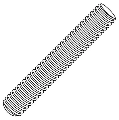 7/8"-9 X 6Ft All-Thread Rod B-7 Plain