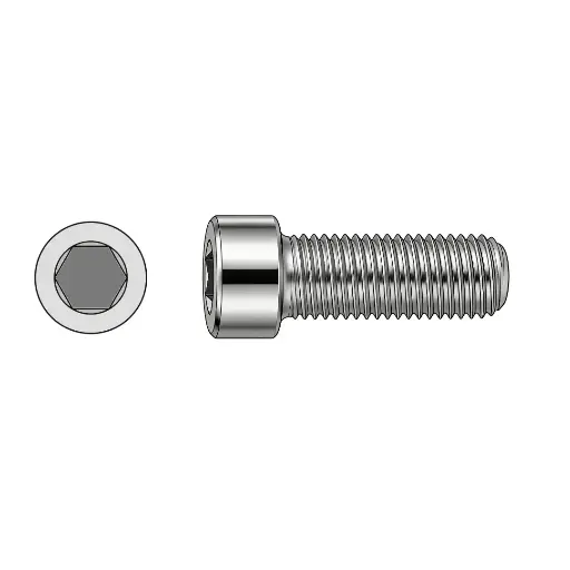 [8C50KCSSS] #8-32 X 1/2" Socket HD Capscrew Stainless Steel