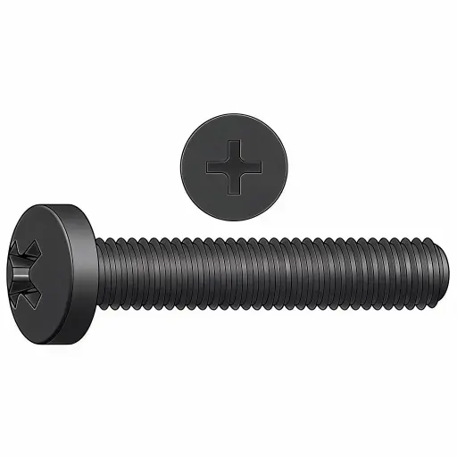 [8C75MXPSSBO] #8-32 X 3/4" Pan HD Phil M/S Stainless Steel Black Oxide