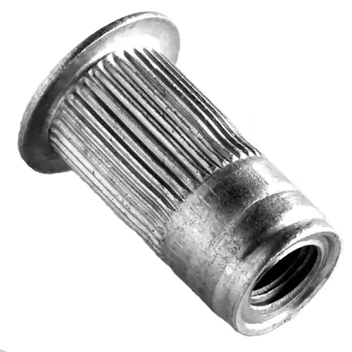 [8CNRIVETSAL] #8-32 Aluminum Ribbed Rivet Nut .020-.080 Grip Range