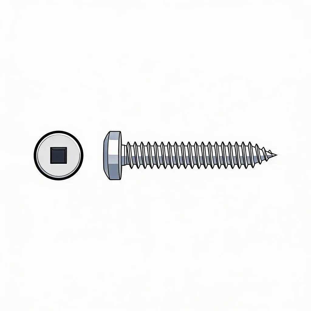 #8 X 1" Pan HD SQ Dr. T/S ZP