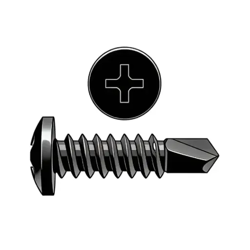 [8D50UXPBO] #8 X 1/2" Pan Hd Phil Tekscrew Black Oxide