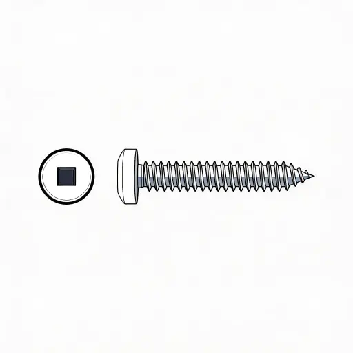 [8D75TSQPZPWH] #8 X 3/4" Pan HD Square Dr. T/S ZP White Painted Head