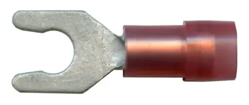 [A58F] 22-18 GA. Nylon #8 Fork Connector (Snap Style)