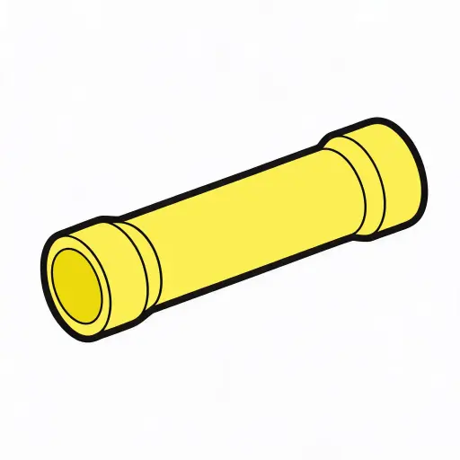 [AA5B] 26-24 GA. Nylon Butt Connector Yellow