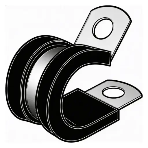 [AD10] 5/8" Aluminum Rubber Insulated Clamp W/1/4" Mounting Hole