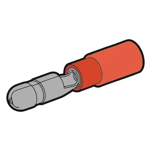 [AHSBL] 22-18 GA. Heat Shrink #.157 Male Bullet Connector
