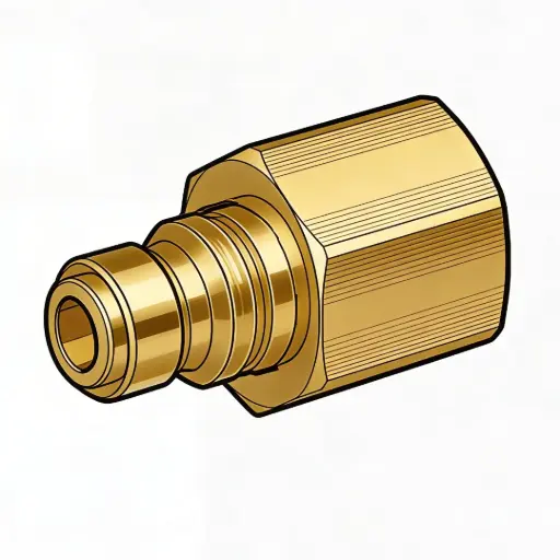 [AN4X4F-B] 1/4" X 1/4" Automotive Air Nipple to Female NPT Brass